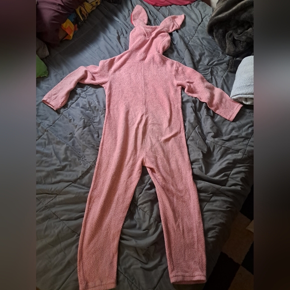 A Christmas Story Pink Nightmare Hooded Fleece Bunny Onesie with Ears! Sz Mens S - Picture 4 of 5